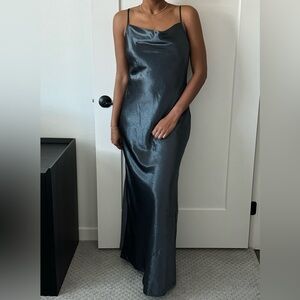 Banana Republic Women’s Cowl Neck Slip Maxi Dress Dark Green Size 4